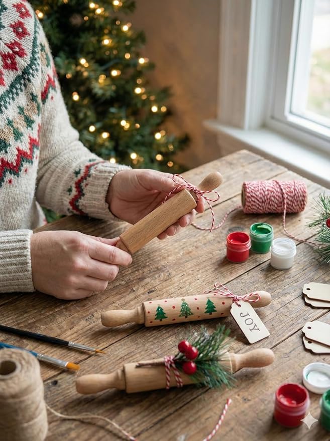 8-Inch Premium Kids Mini Rolling Pins Splinter-Free, Non-Stick Hardwood - Image 3