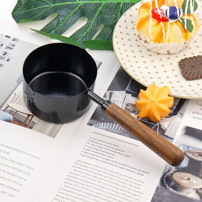 1pcs 1 Cup Measuring Cup with Wooden Handle Stainless Steel Measuring Scoop - Image 5