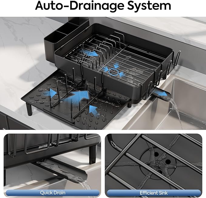 Expandable Dish Rack with Drainboard - Image 3