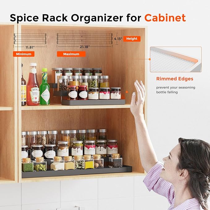 Expandable Spice Rack Organizer - Image 3