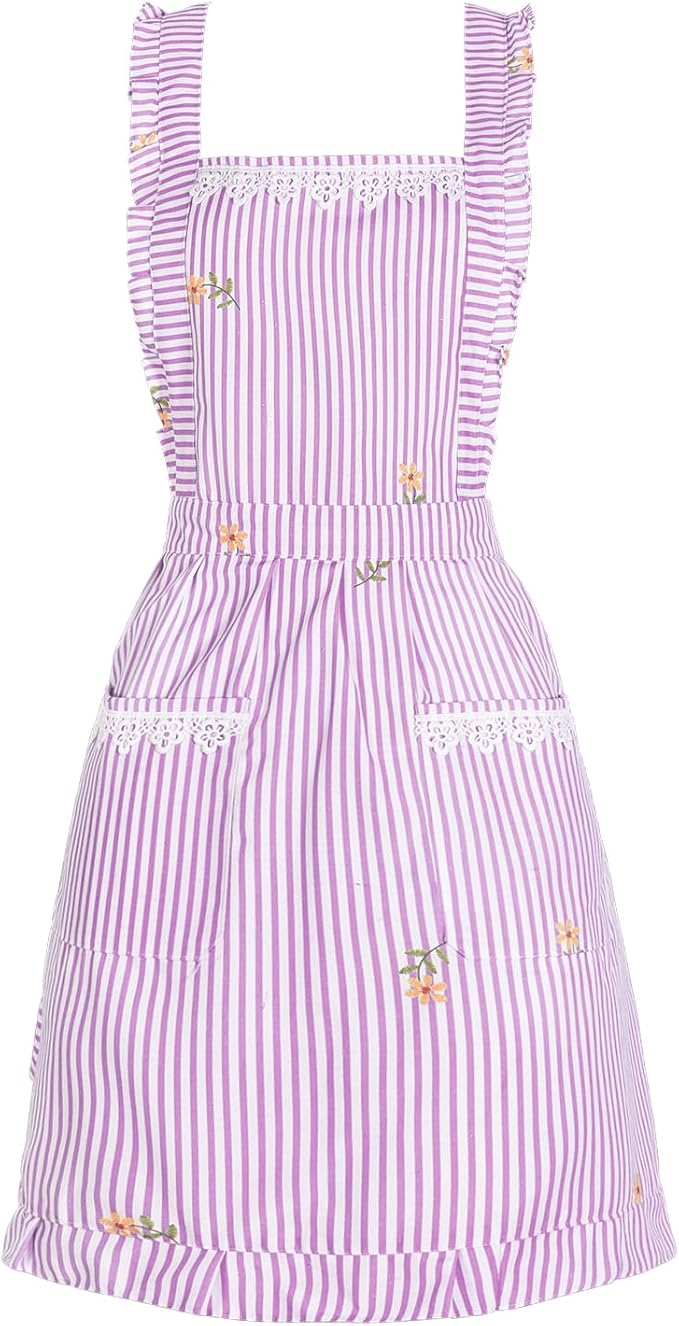 Funny Aprons for Women with Pockets, Kitchen Cooking Grilling Bbq Cute Chef by Aoomzoon