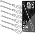 Walfos Mini Whisks, Small Whisk Bulk 304 Stainless Steel 6 Pieces, 5 Inch Tiny by Walfos