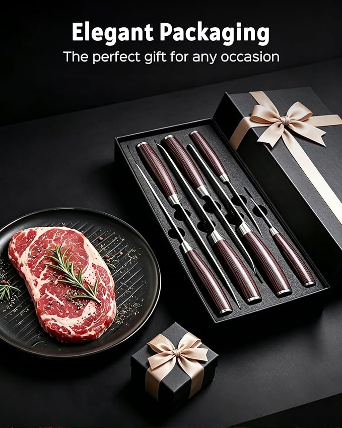 PAUDIN Chef Knife Set, 7 Pieces Kitchen Knife Set, High Carbon Stainless Steel - Image 7