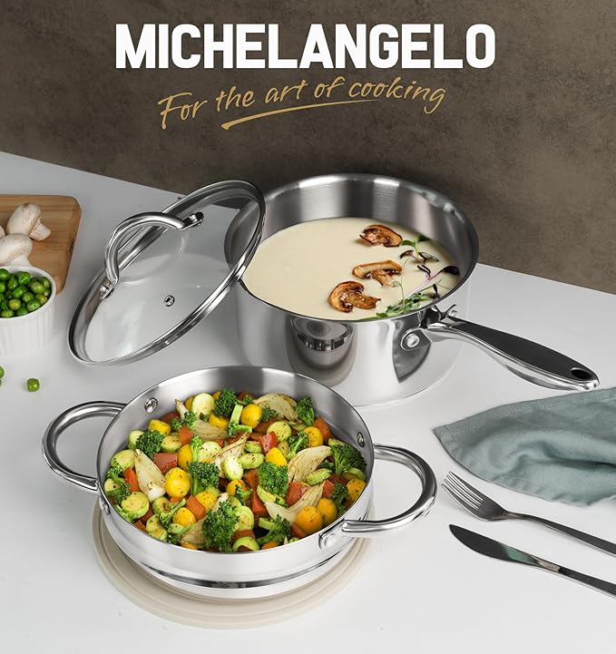 MICHELANGELO Stainless Steel Saucepan - Image 7