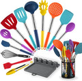 HOTEC 446°F Heat Resistant Silicone Kitchen Utensils, Cooking Utensil Set by Hotec