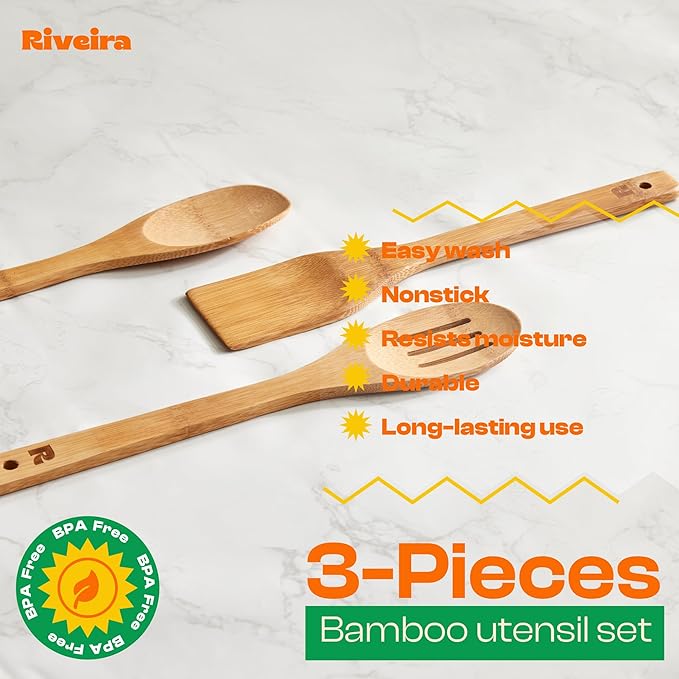 Riveira Dark Bamboo Wooden Spoons - Image 4