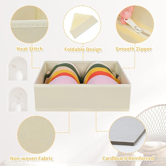 DIMJ Drawer Organizer Clothes, 24 Pack Dresser Organizer, Foldable Closet - Image 2