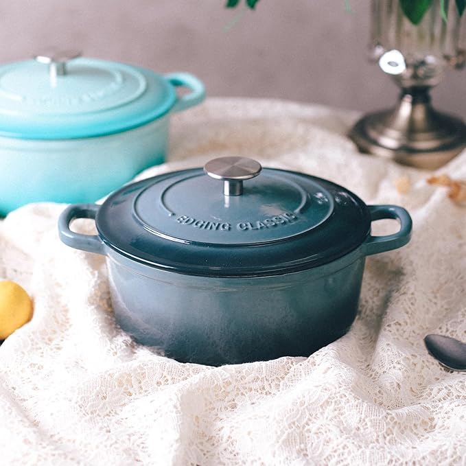 EDGING CASTING Enameled Cast Iron Covered 5.5 Quart Dutch Oven - Image 9