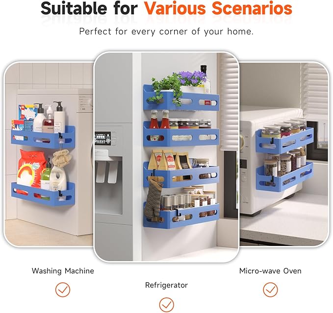 Sevenblue 4 Pack Strong Magnetic Spice Rack - Image 6
