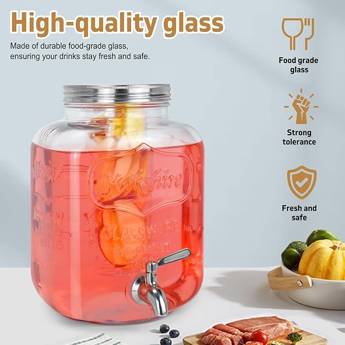 DD&HAPP Gallon Glass Drink Dispensers - Image 3