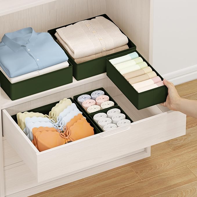 DIMJ Drawer Organizer Clothes, 15 Pack Dresser Organizer, Foldable Closet - Image 4