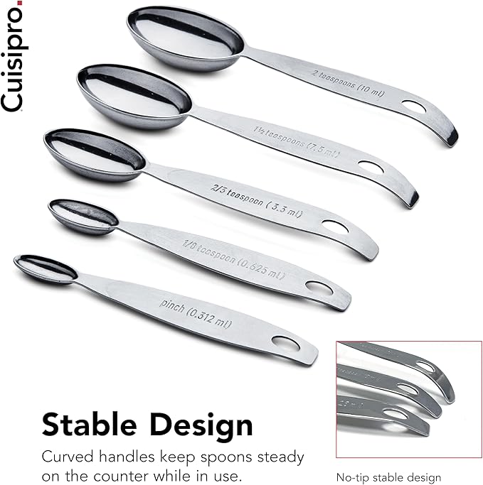 CUISIPRO Odd-Size Measuring Spoon SS 5pc Set - Image 5