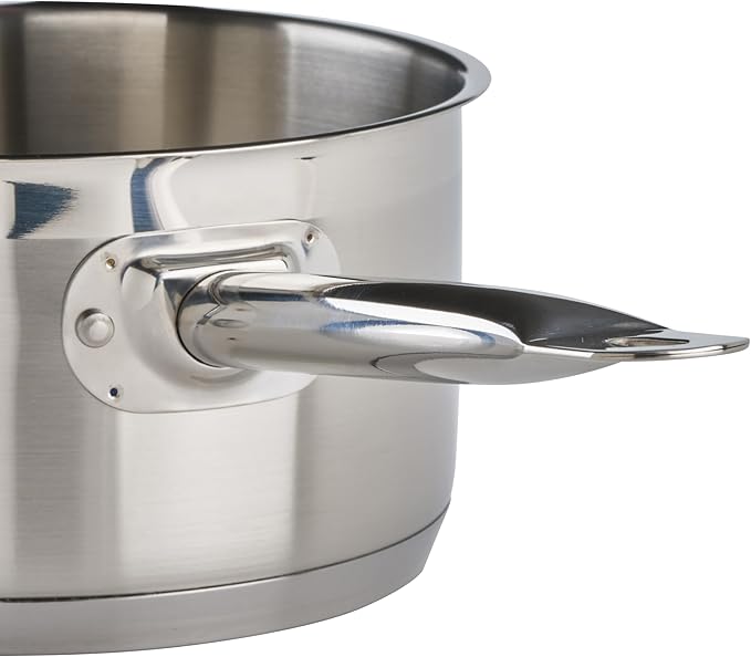 Winco Heavy-Duty Stainless Steel Sauce Pan - Image 4
