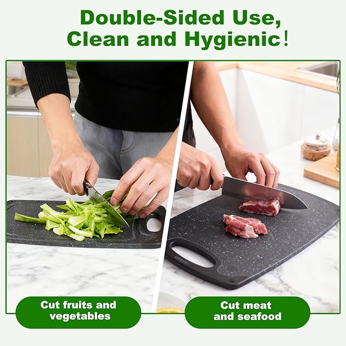 Cutting Boards, 12.5"×7.7" Plastic Chopping Board Made From Natural Food Grade - Image 4