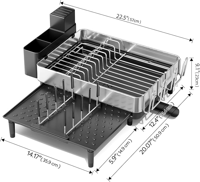 Urackify Dish Drying Rack for Kitchen Counter - Image 2