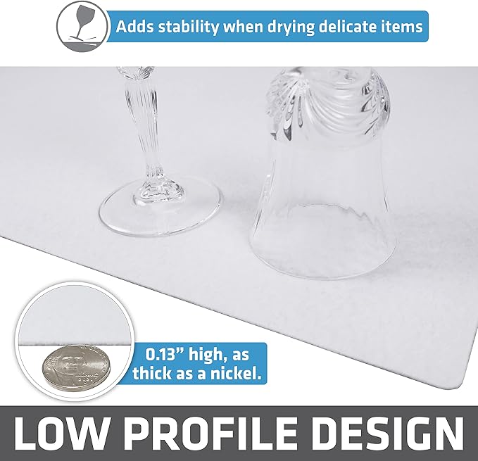 Drymate Jumbo XL Dish Drying Mat, Low-Profile, Super Absorbent, Quick Dry Fabric - Image 4