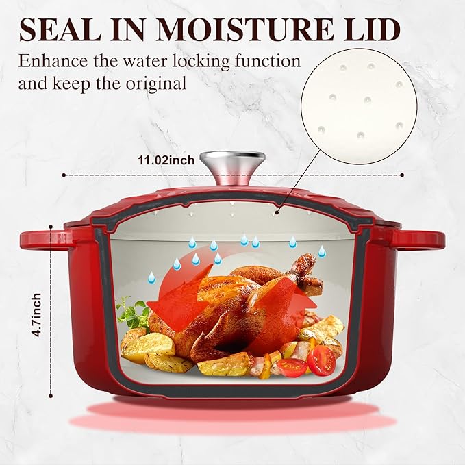 Umite Chef 7QT Enameled Cast Iron Dutch Oven - Image 2