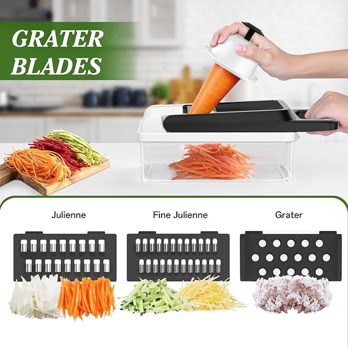 HomeHacks Vegetable Chopper Vegetable Cutter, 15 in 1 Kitchen Gadget, Onion - Image 3