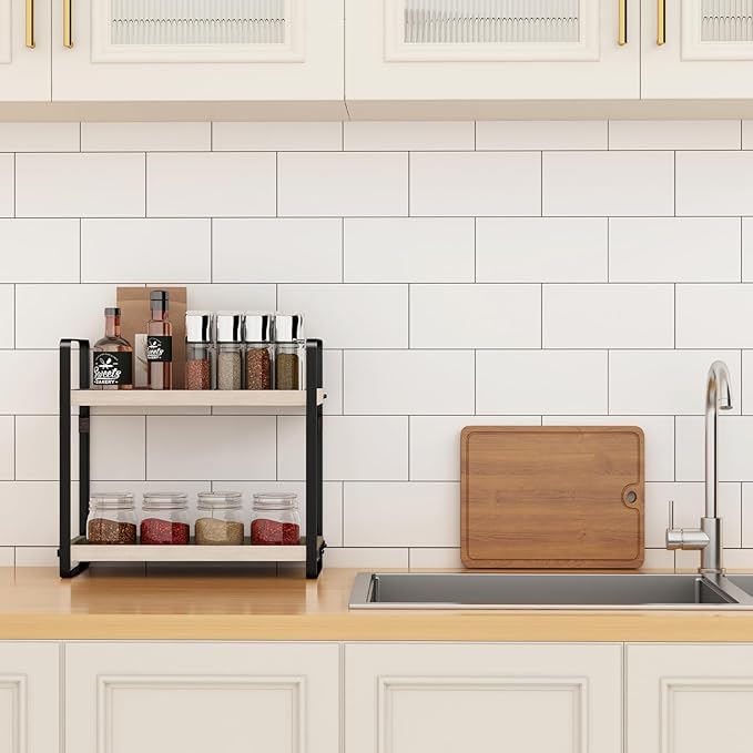 HNRLOY Bathroom Counter Organizer, Bathroom Countertop Organizer, Counter Shelf - Image 2