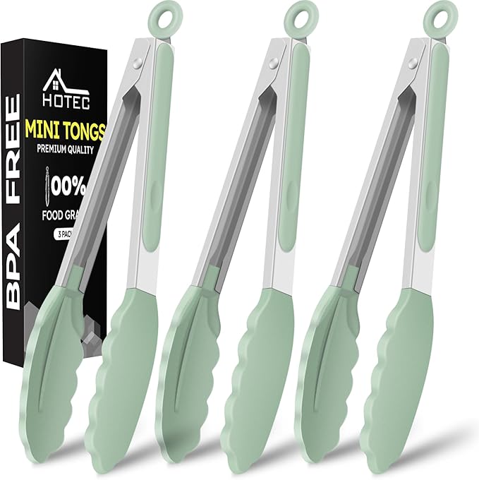 Hotec Mini Silicone Kitchen Tongs by Hotec