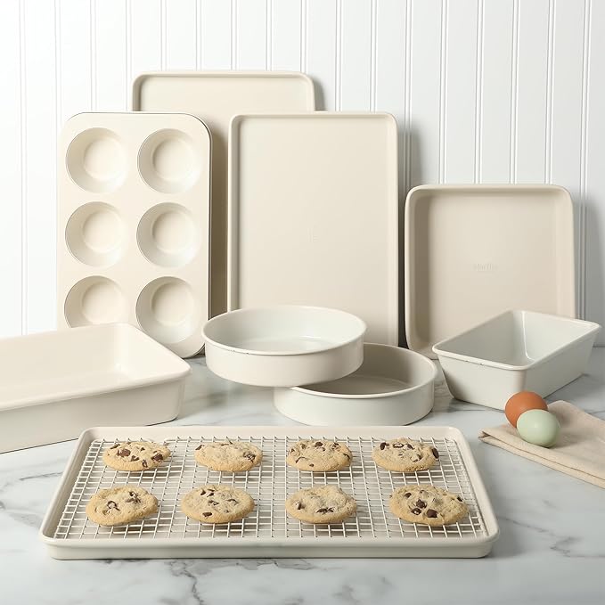 Martha Stewart Gallen 10 Piece Baking Pans Ceramic PFA Free Non Toxic Non Stick - Image 6