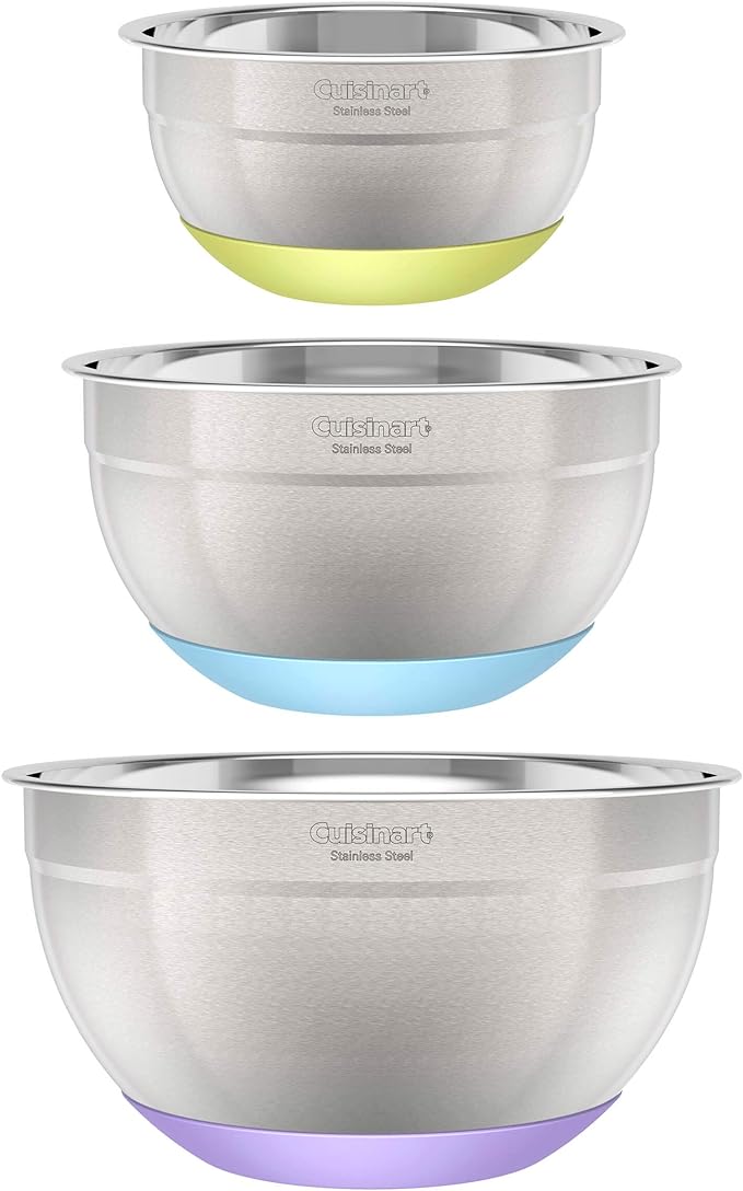 3-Piece Stainless Steel Mixing Bowls by Cuisinart
