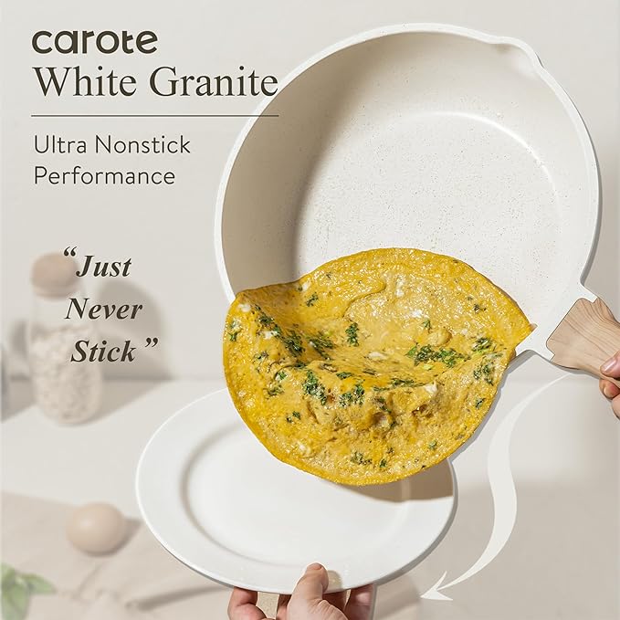CAROTE 16 Piece Pots and Pans Set Nonstick, Non Stick Cooking Set w/Frying Pans - Image 3