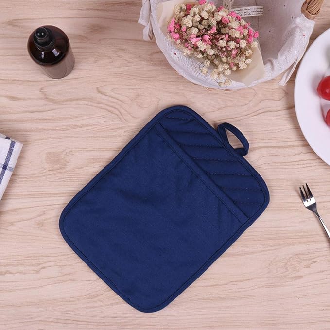 Anyi Pot Holders for Kitchen Heat Resistant, Cotton Hot Pads for Counter Table - Image 5
