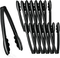 Plasticpro 9'' Serving Tongs Heavy Duty Reusable Kitchen and BBQ Black Serving by PLASTICPRO