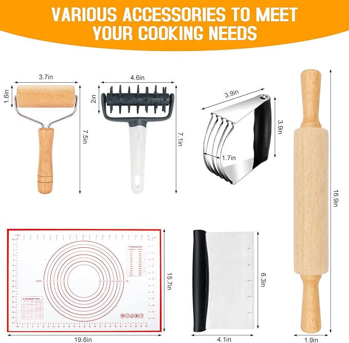 Wooden Rolling Pins for Baking, Small Dough Roller - Image 2