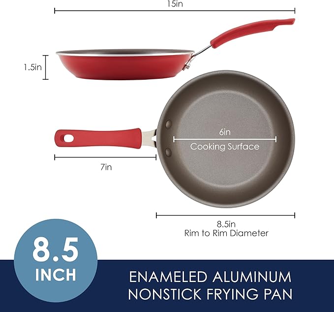 Rachael Ray Cook + Create Nonstick Frying Pan/Skillet, 8.5 Inch - Image 2