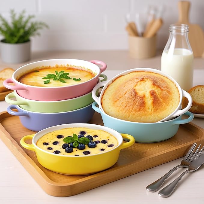 Foraineam 6 Pack 20 oz Oval Au Gratin Baking Dishes - Image 7
