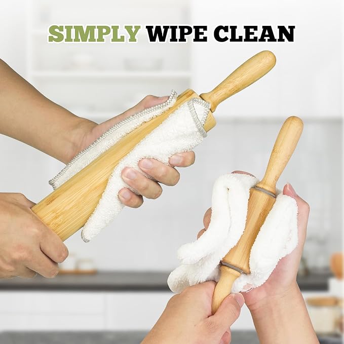 2 Pack（10 inch &17.5 inch） Wooden Rolling Pin - Image 5