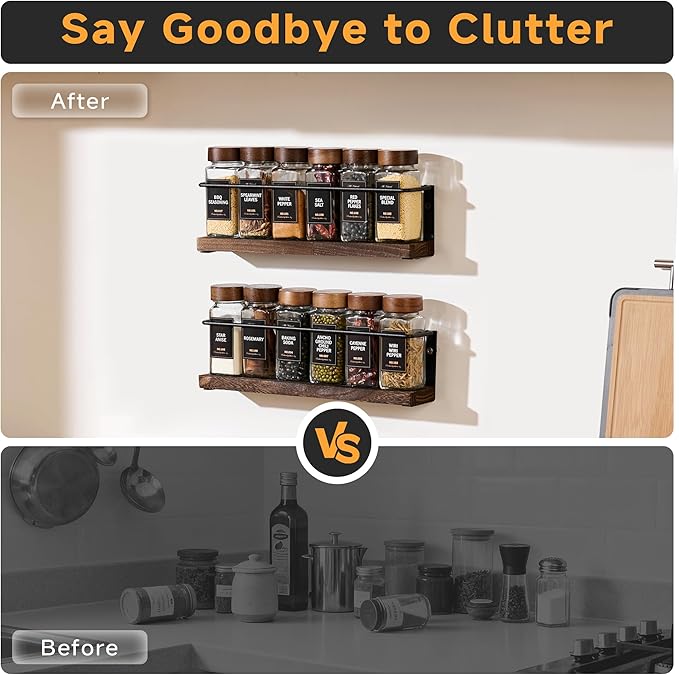 2-Tier Wall Mount Spice Rack Organizer - Image 4