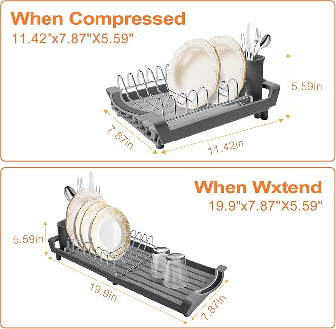 Dish Drying Rack Compact Expandable - Image 6