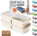 Silicone Freezer Tray with Lid Soup Freezer Container Molds with Steel by Socisen