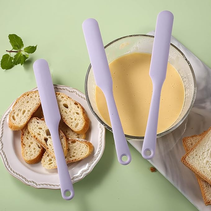 3Pcs Silicone Jar Spatula Long Handle Kitchen Spatulas - Image 7