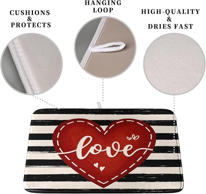 Valentine's Day Dish Drying Mat - Image 3