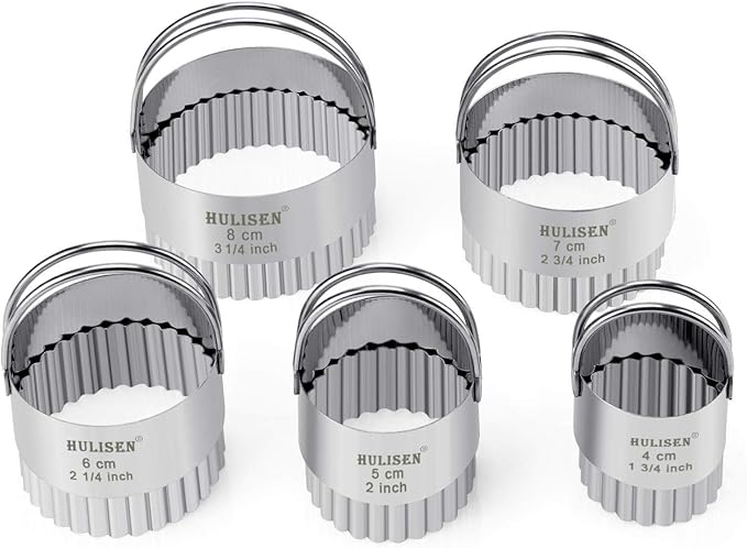 HULISEN Biscuit Cutter Set, Stainless Steel Round Biscuit Cutters - Image 5
