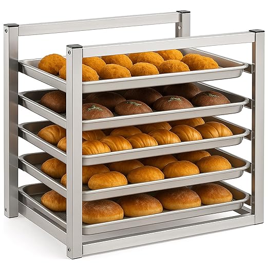 Blulu 5 Tier Wall Mounted Sheet Bun Pan Rack 21 x 13 x 18 Fits 5 Half Size by Blulu