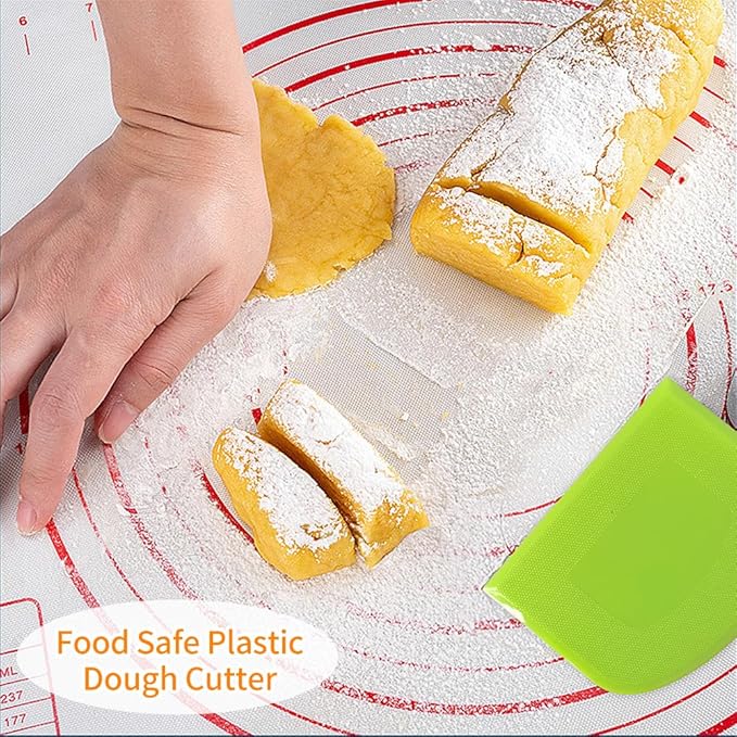 ALLTOP Bowl Spatula & Bench Scraper, Flexible Plastic Multipurpose Kitchen - Image 6