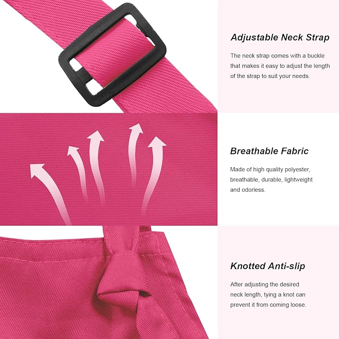 15 Pcs Adult Aprons Bulk with Pockets Adjustable Bib Chef Apron - Image 2