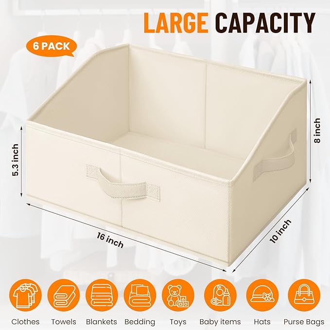 Criusia Closet Organizers Bins 6 Pack - Image 2