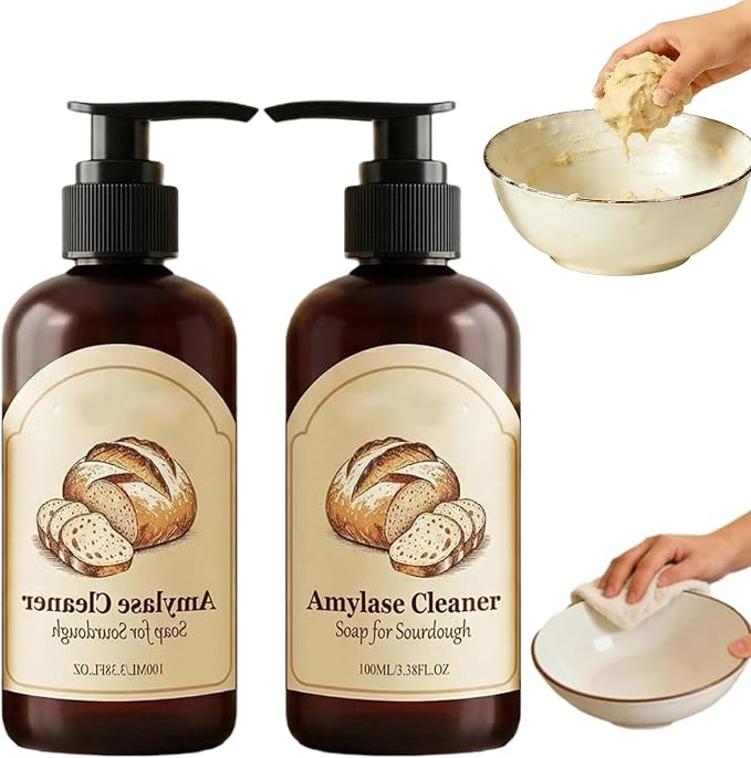 Dough Dissolve Soap for Sourdough, Dough Dissolve - Doughs Dissolves Soap, Sourdough Cleaner, Reduces The Need for Scrubbing and Soaking, for Kitchen of Bowls, Pots, Utensils (2 pcs)