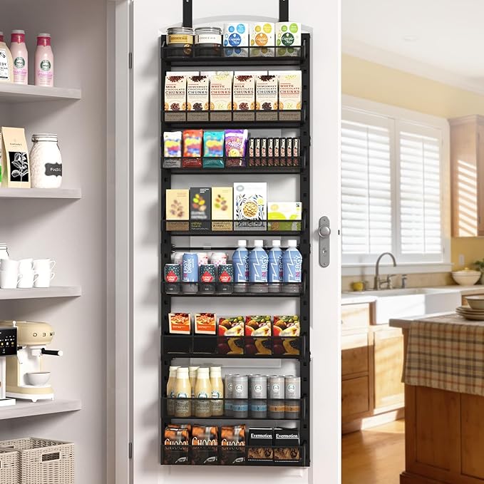 coobest 8-Tier Over the door Spice Rack Organizer, Large Heavy Duty Metal Wall by Coobest