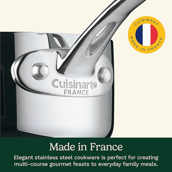 Cuisinart French Classic Tri-Ply Stainless 10-Piece Cookware Set - Image 3