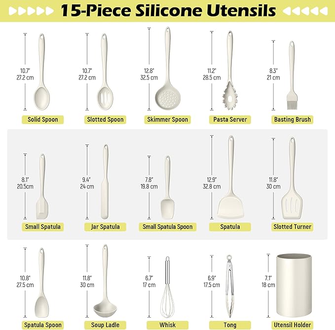 Homikit Kitchen Utensils Set, Useful Kitchen Gadgets & Pots and Pans Accessories - Image 2