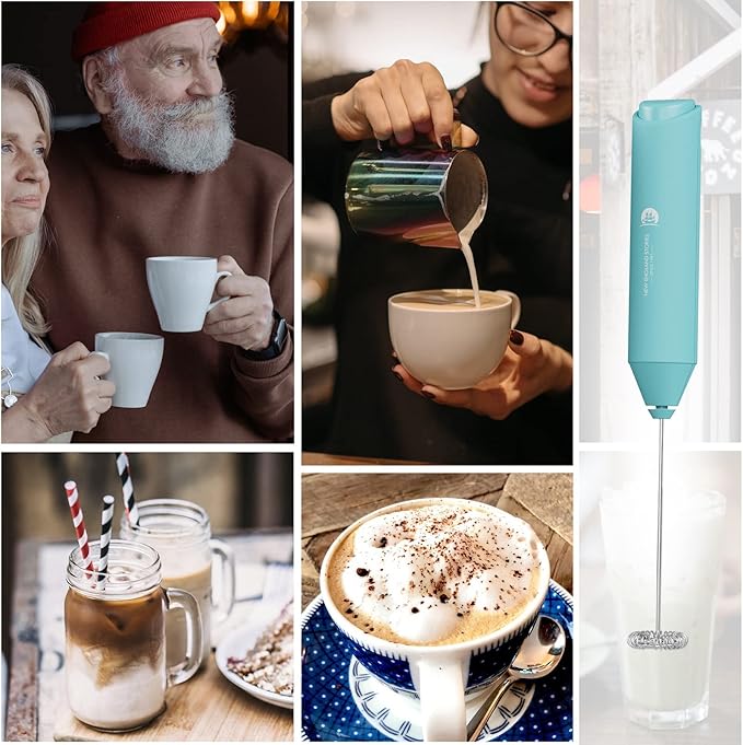 Powerful Milk Frother Handheld Foam Maker, Mini Whisk Drink Mixer - Image 7