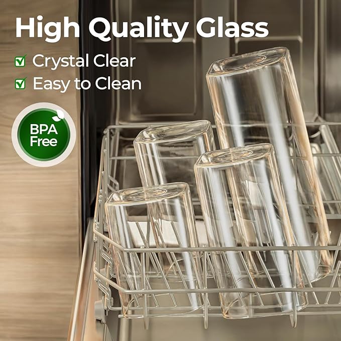 ComSaf 1.2 Qt Rectangle Glass Storage Containers - Image 6