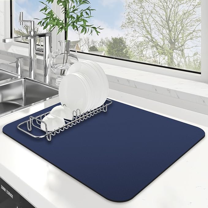 WISELIFE Dish Drying Mat Super Absorbent Drying Mat Large Dish Drying Mats by WiseLife